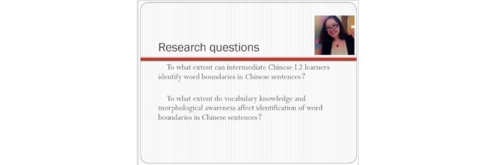 May 15, 2021. Shuang Cheng, Ph. D. Candidate, presented at the SouthEastern Conference on Linguistics (SECOL) LXXXVIII Annual Conference.